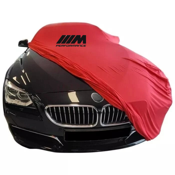 Red Car Cover For BMW M Performance Class Dust Proof Windproof Combing Car Cover