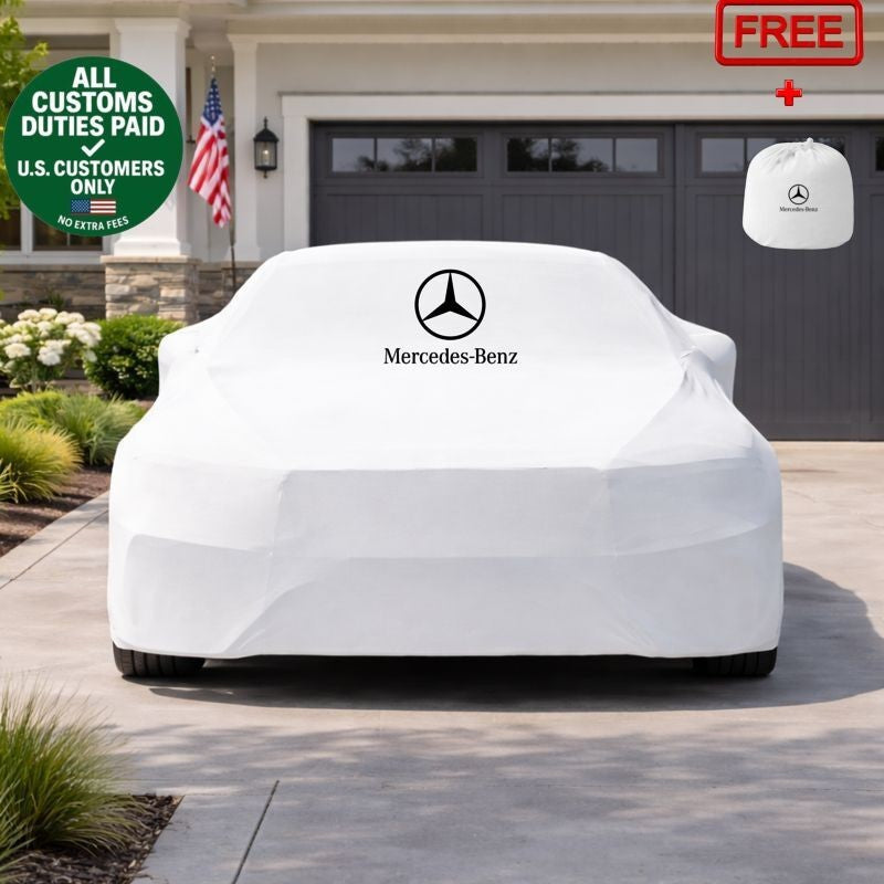 Premium White Car Cover  For Mercedes- Benz Class Dustproof  Indoor Car Cover
