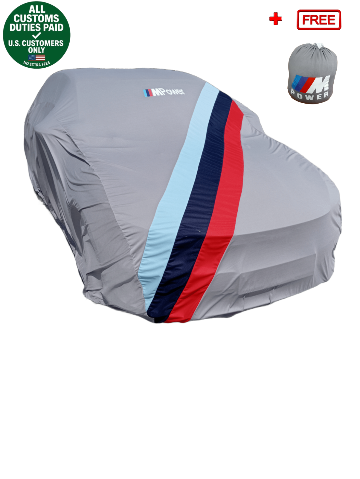 For BMW M Power Gray Car Cover Class Dust Proof Windproof  Combing Indoor Cover
