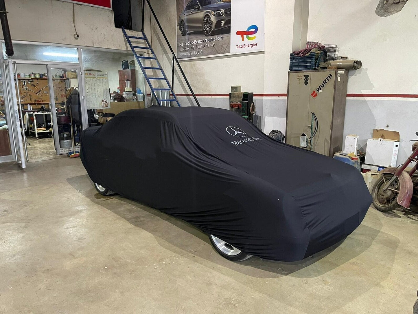 For Mercedes Car Cover Class Dust Proof Windproof  Combing Indoor Cover Black