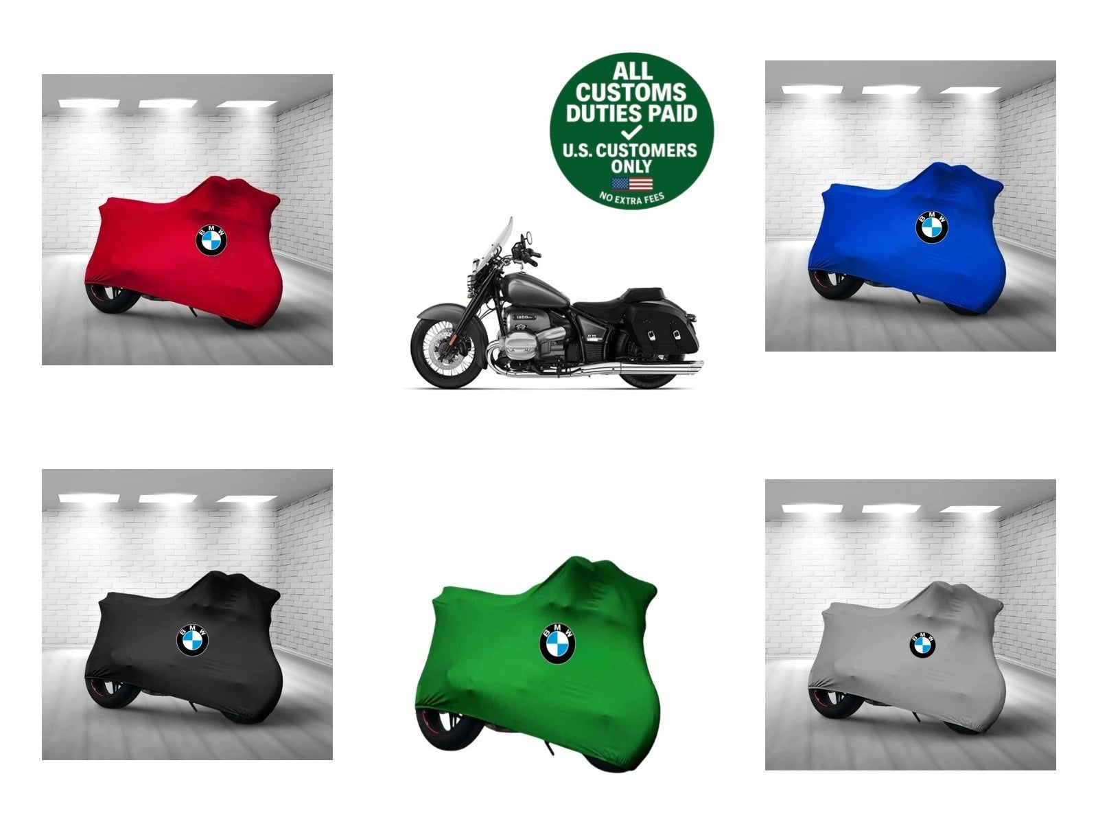 For BMW R 18 Classic Combed Cotton Motorcycle Cover Custom Soft Elastic Indoor