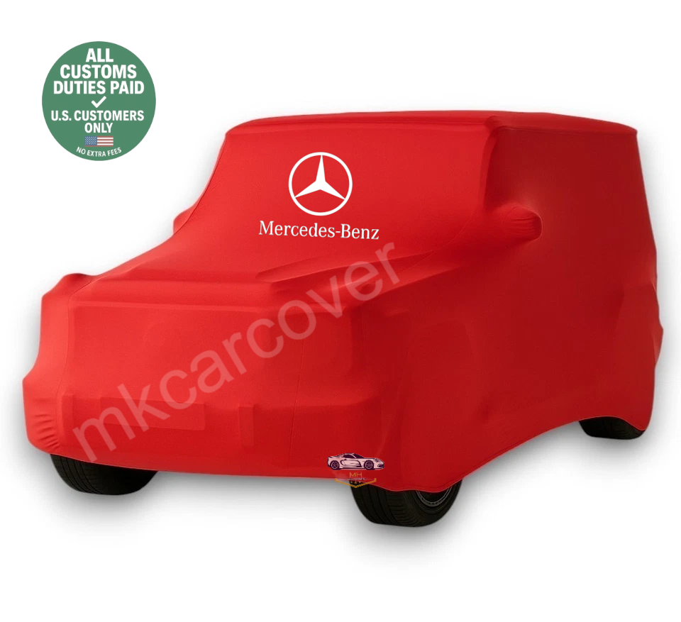 Red Car Cover For Mercedes Benz G Class Dust Proof Windproof  Combing Indoor Car