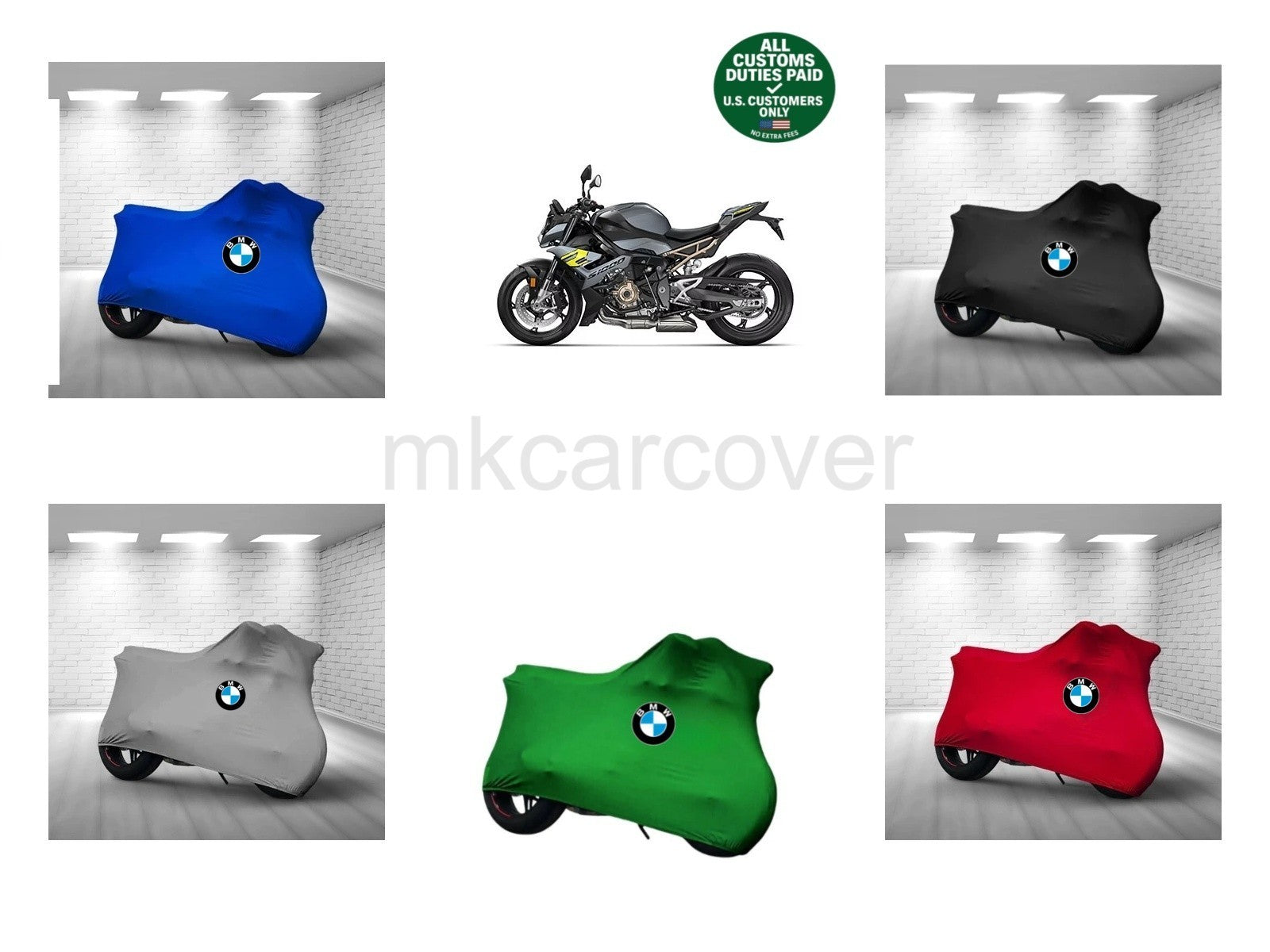 For BMW S 1000 R Combed Cotton Motorcycle Cover Custom Fit Soft Elastic Indoor
