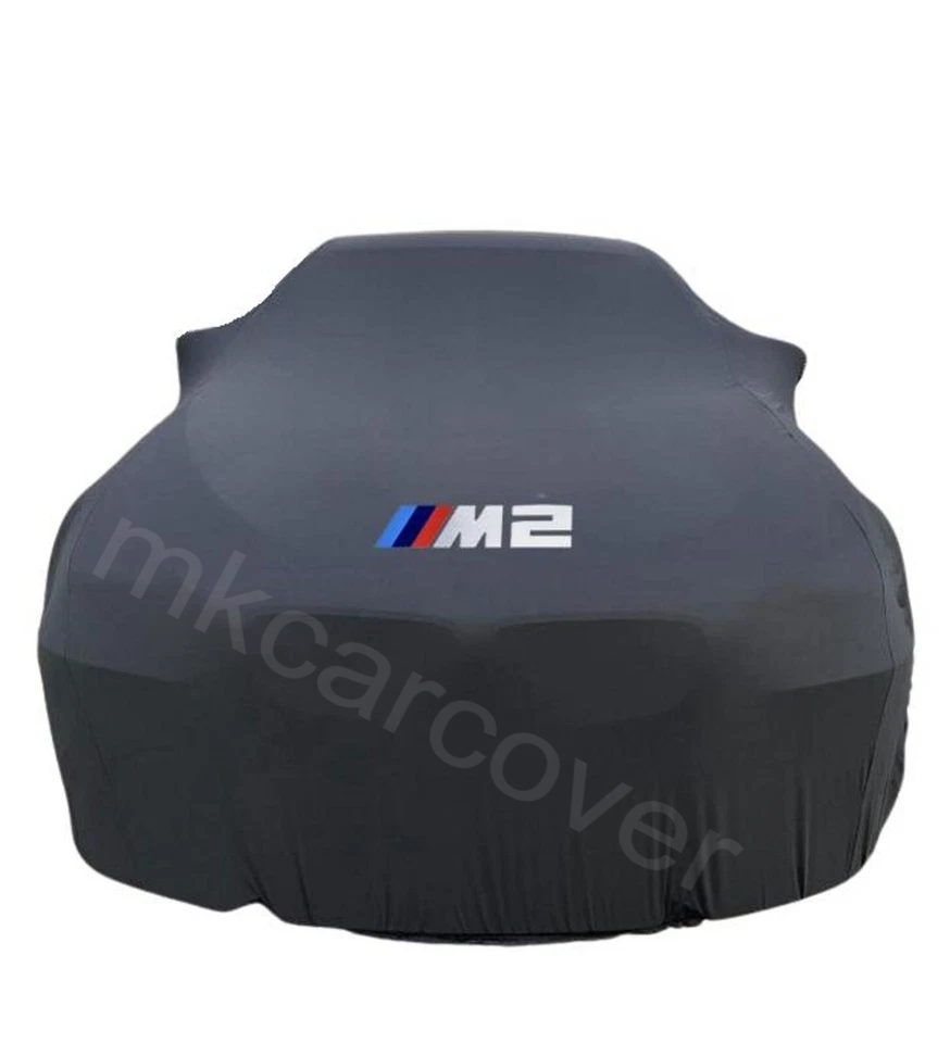 Black Car Cover For BMW M2 Class Dust Proof Windproof  Combing Soft Indoor Car