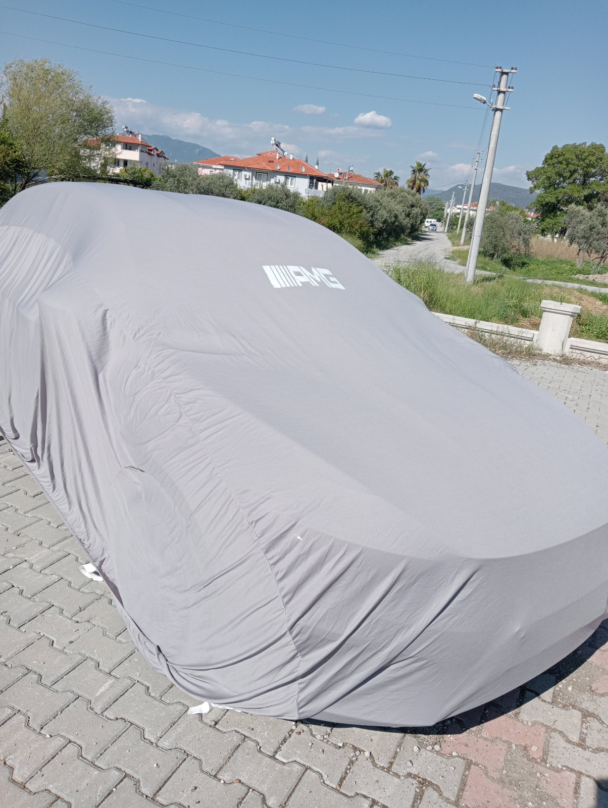 For Mercedes AMG Car Cover  Dust Proof Windproof  Combing Car Cover Tailor Gray