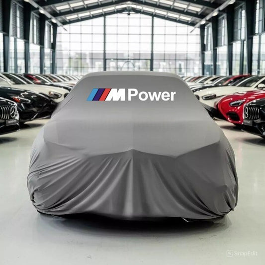 For BMW M Power Gray Car Cover  Dust Proof Windproof  Combing Car Cover Tailor