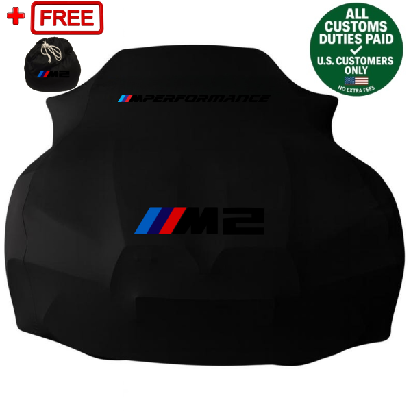 Black Car Cover For BMW M2 Class Dust Proof Windproof  Combing Soft Indoor Cover