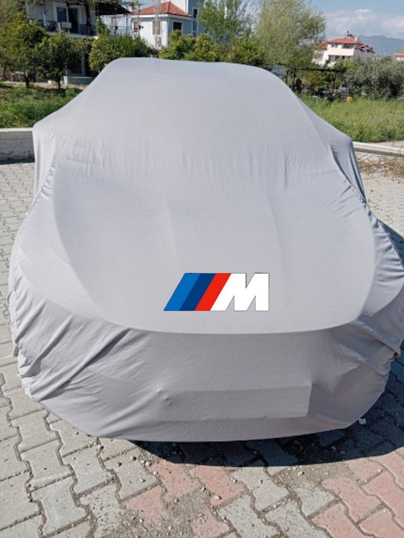 Gray Car Cover For BMW M Dust Proof Windproof  Combing M2 M3 M4 M5 M6 M7 M8