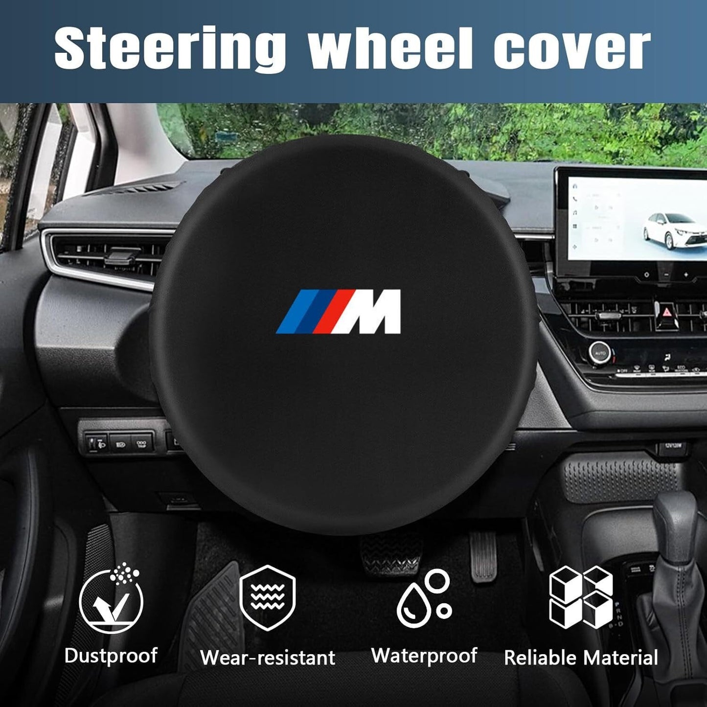 For Bmw M Car Steering Wheel Sunshield Cover, Steering Wheel Cover Sunshade with