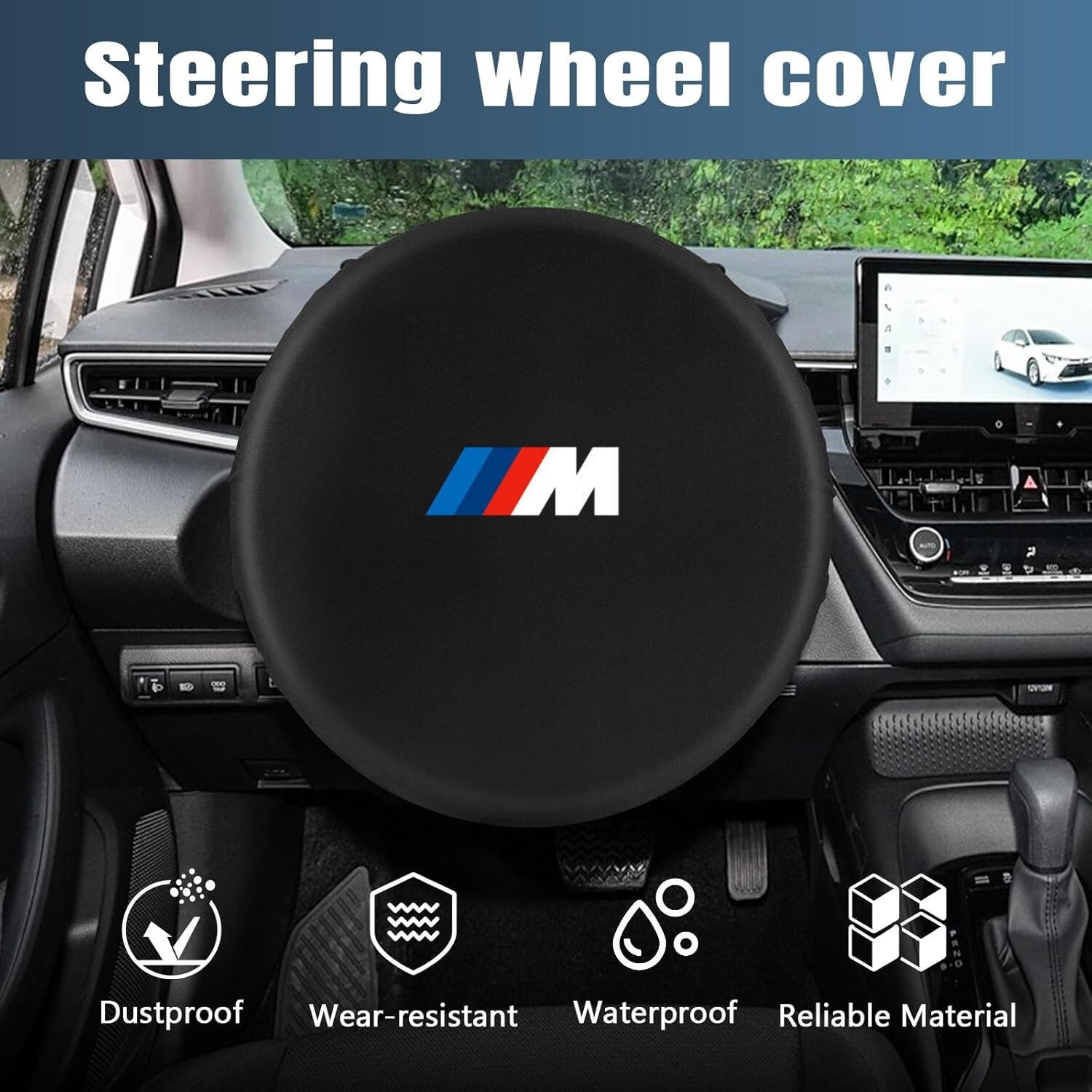 For Bmw M Car Steering Wheel Sunshield Cover, Steering Wheel Cover Sunshade with