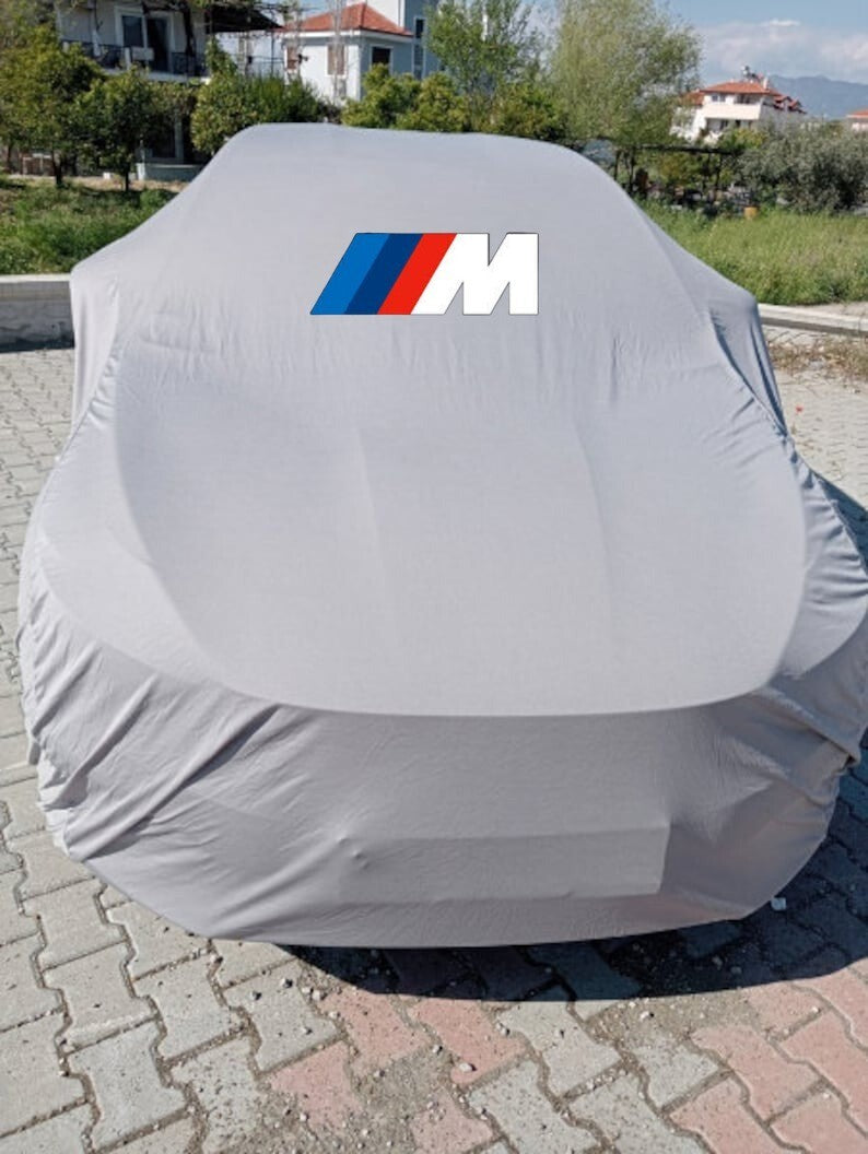 Gray Car Cover For BMW 1 Series Hatchback Dust Proof Windproof  Combing Car