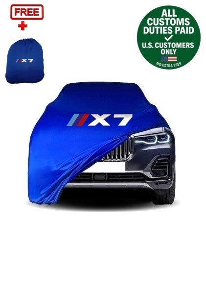 Blue Car Cover For Bmw X7 Class Dust Proof Windproof  Combing Indoor 2019-2026