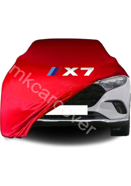 Red Car Cover For BMW X7 Class Dust Proof Windproof  Combing Cover Indoor Car