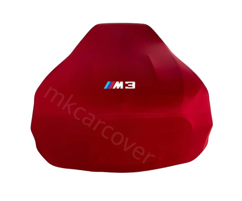 Red Car Cover For BMW M3 Class Dust Proof Windproof  Combing Indoor Car Cover