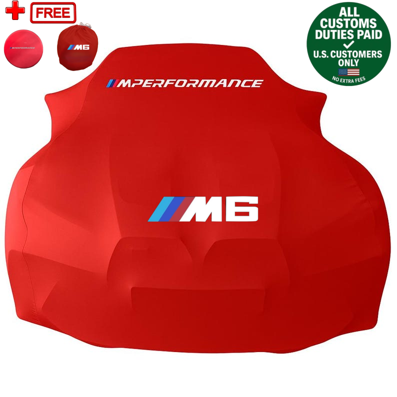 Red Car Cover For Bmw M6 Performance Class Dust Proof Windproof Combing Car