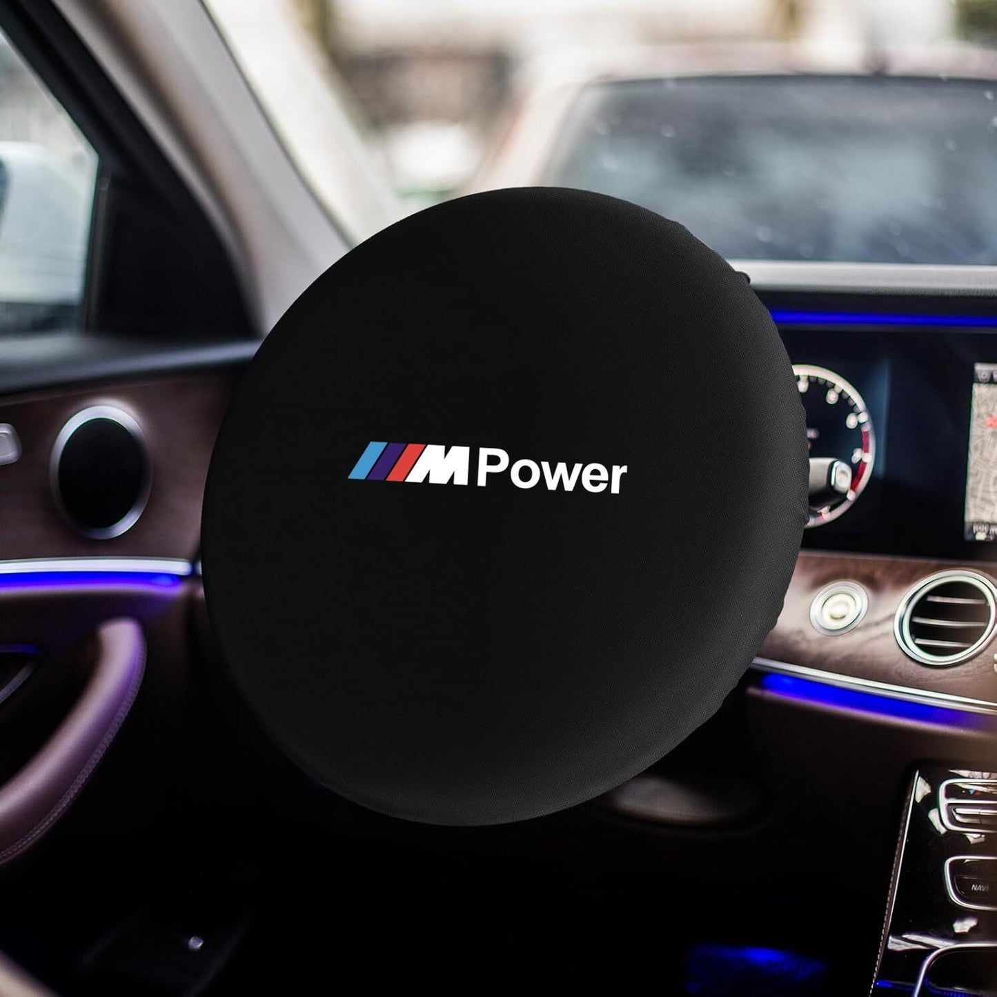For Bmw M Power Car Steering Wheel Sunshield Cover Steering WheelCover Sunshade