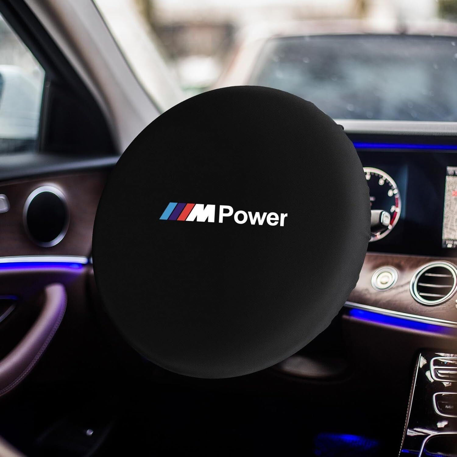 For Bmw M Power Car Steering Wheel Sunshield Cover Steering WheelCover Sunshade