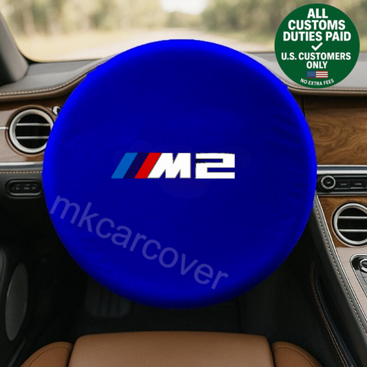 For BMW M2 Blue Car Steering Wheel Sun Visor Cover Steering Wheel Sun Visor
