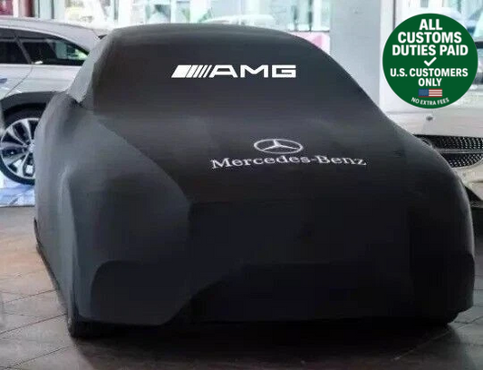 Black Car Cover For Mercedes AMG Class Dustproof Universal Sedan Car Cover