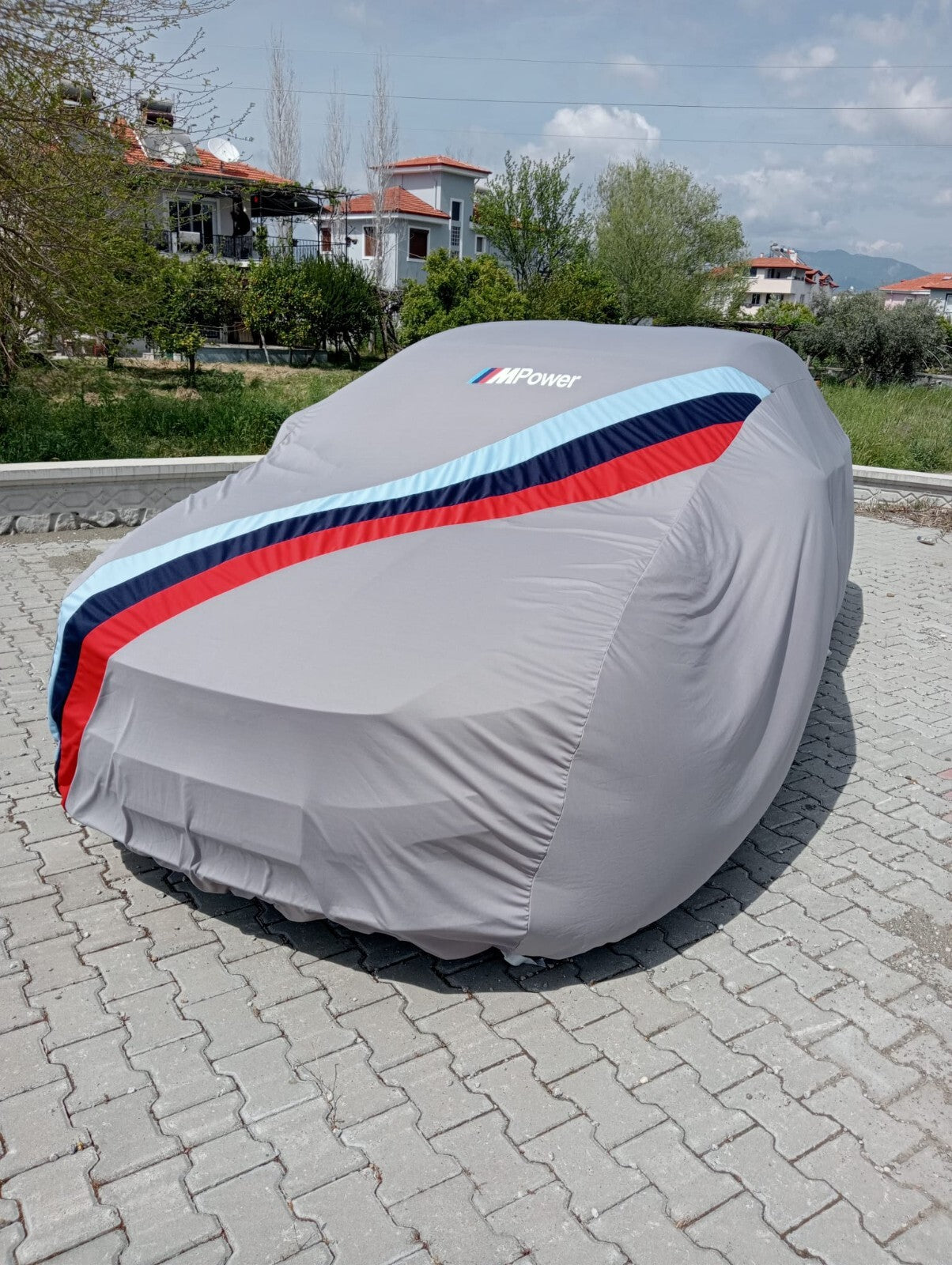 For BMW M Power Gray Car Cover Class Dust Proof Windproof  Combing Indoor Cover