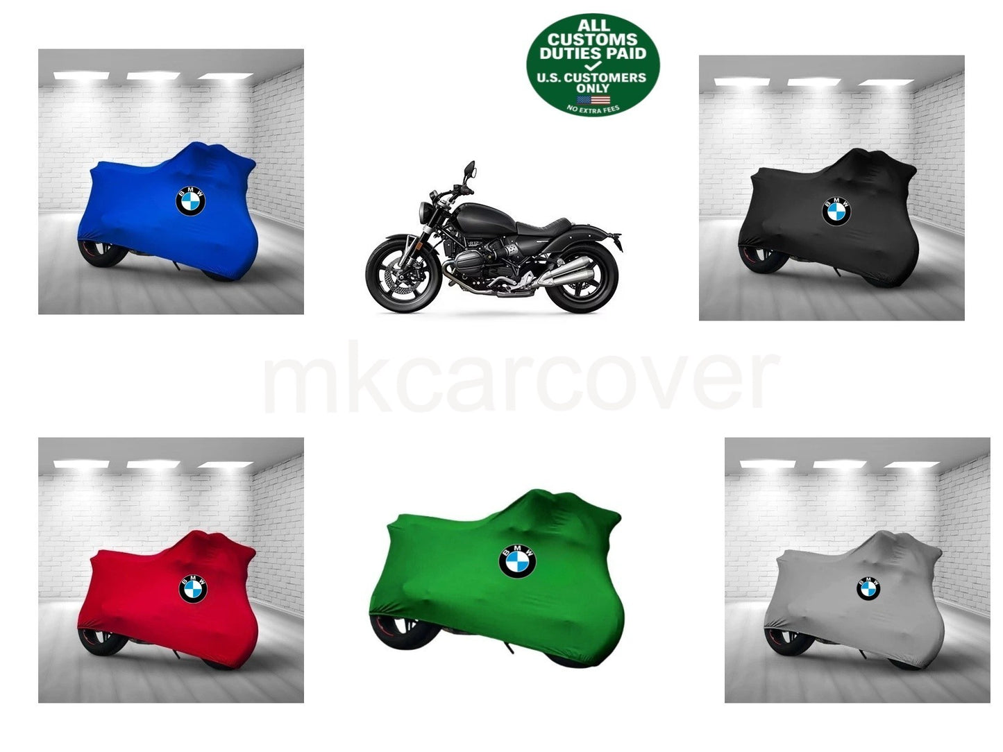 For BMW R 12 Combed Cotton Motorcycle Cover Custom Fit Soft Elastic Indoor