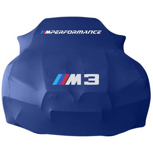 Blue Car Cover For Bmw M3 Class Dust Proof Windproof  Combing Indoor Car Cover