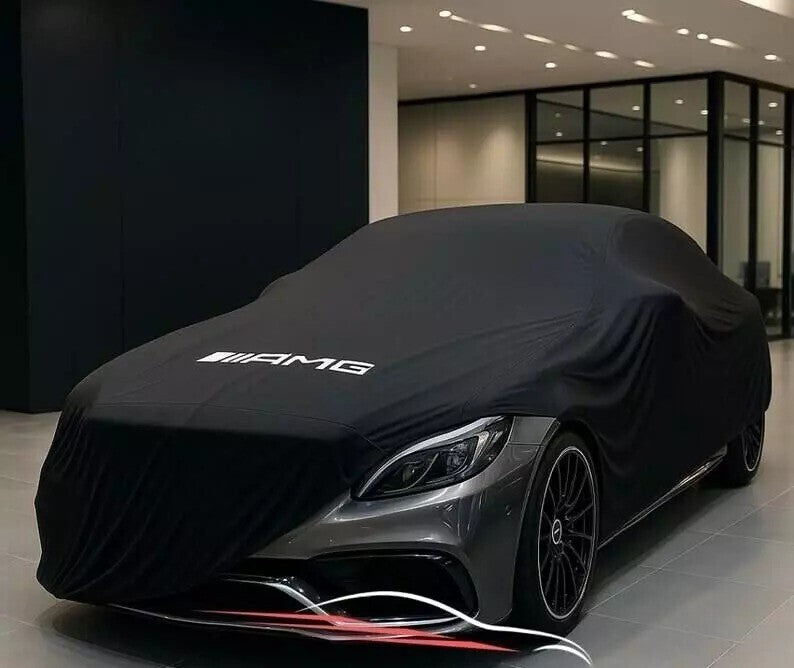 For Mercedes AMG Black Car Cover Class Dust Proof Windproof  Combing IndoorCover