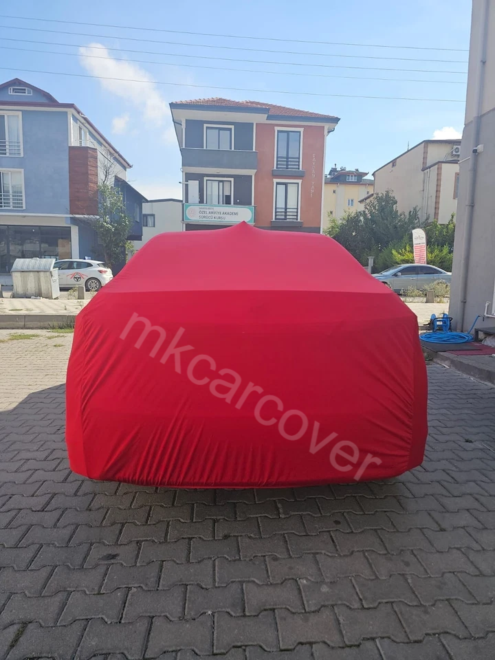 Red Car Cover For Bmw M Performance Class Dust Proof Windproof Combing Car Cover