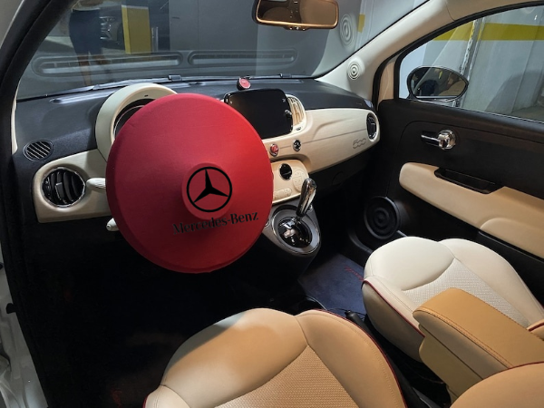 For Mercedes-Benz Car Red Steering Wheel Sun Visor Cover Steering Wheel SunVisor