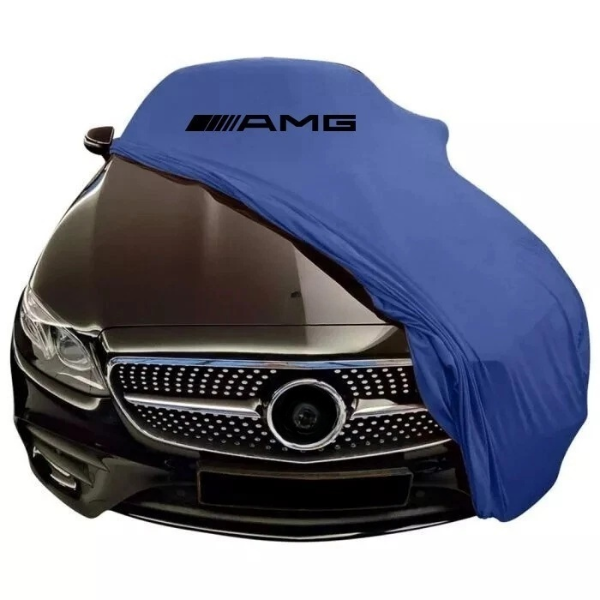 For Mercedes AMG Blue Car Cover Class Dust Proof Windproof  Combing Indoor Car
