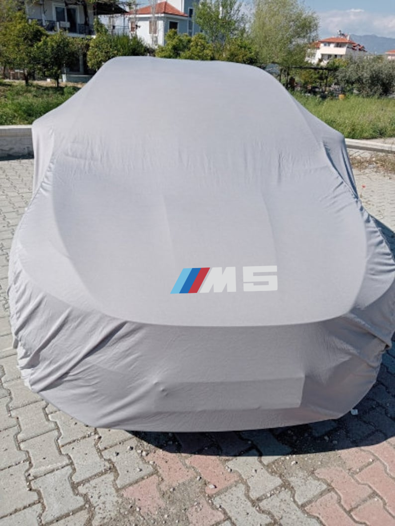 Gray Car Cover  For Bmw M5 Class Dust Proof Windproof  Combing Car Cover Indoor