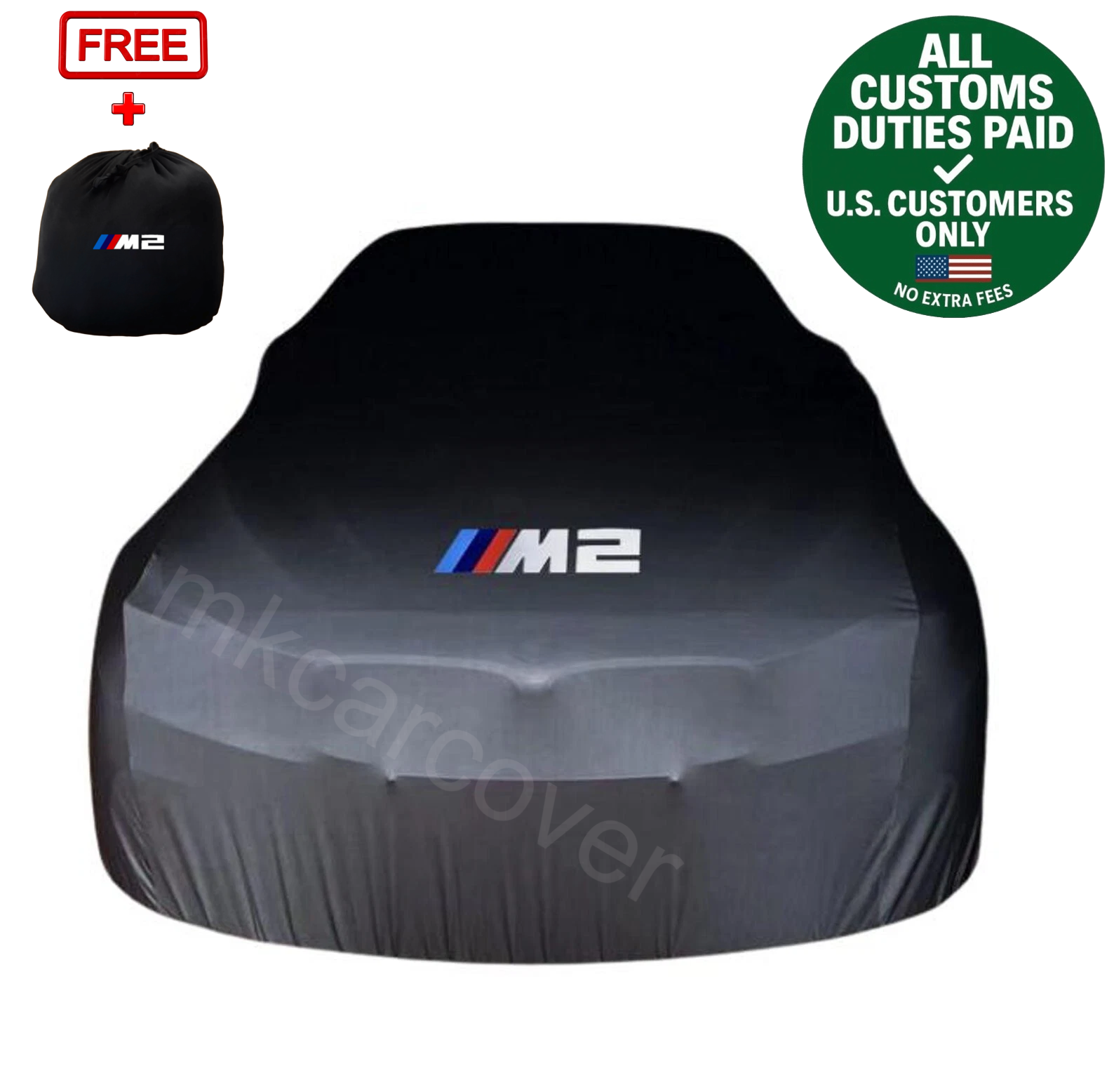 Black Car Cover For BMW M2 Class Dust Proof Windproof  Combing Soft Indoor Car