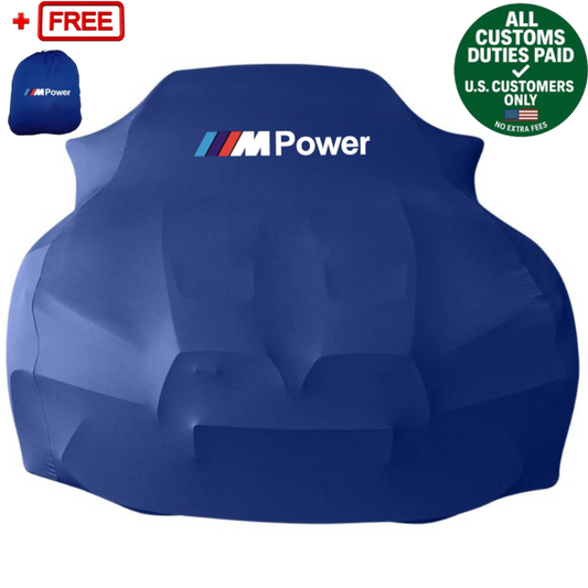 Blue Car Cover For Bmw M Power Dust Proof Windproof  Combing  M2 M3 M4 M5 M6 M7